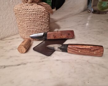 Couteaux à huitre forgé, lame pleine soie, acier carbone